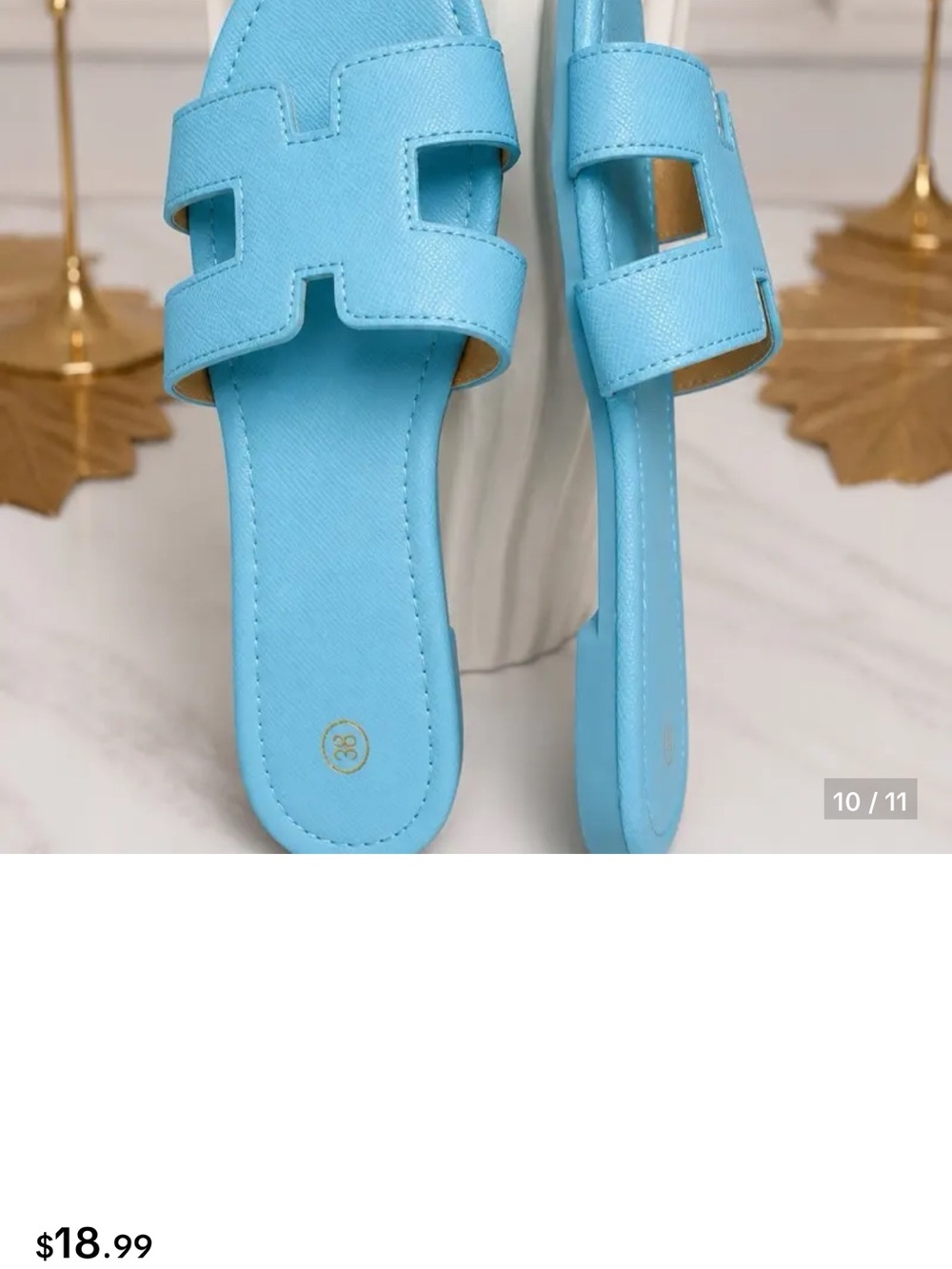Light Blue Women’s Slide Sandals